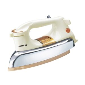 Stargold 1000W Automatic Dry Electric Iron Teflon Plated Sole Plate, Durable Heavy Weight Iron, Auto Shut Off, Temperature Setting Dial, Overheat Protection with 1 year warranty