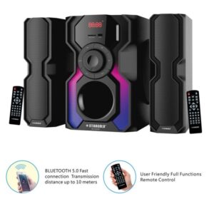 Stargold 2.1 CH Bluetooth Multimedia Wireless Speaker System 90W Powerful Subwoofer Remote Control Home Theatre Party Speaker With 1 Year Warranty